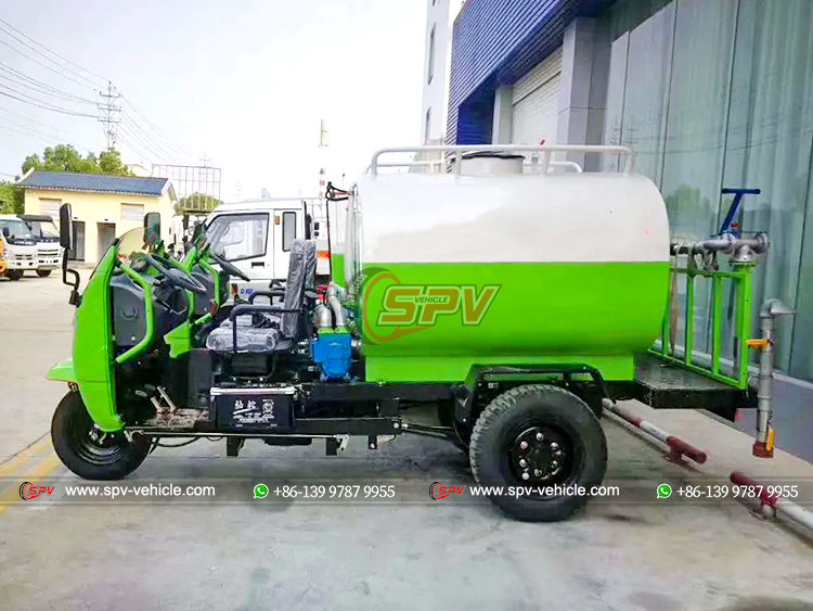 Tricycle Dust Suppression Truck - Left Side